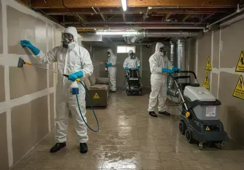 Basement Moisture Removal and Structural Drying process in Roane County, TN